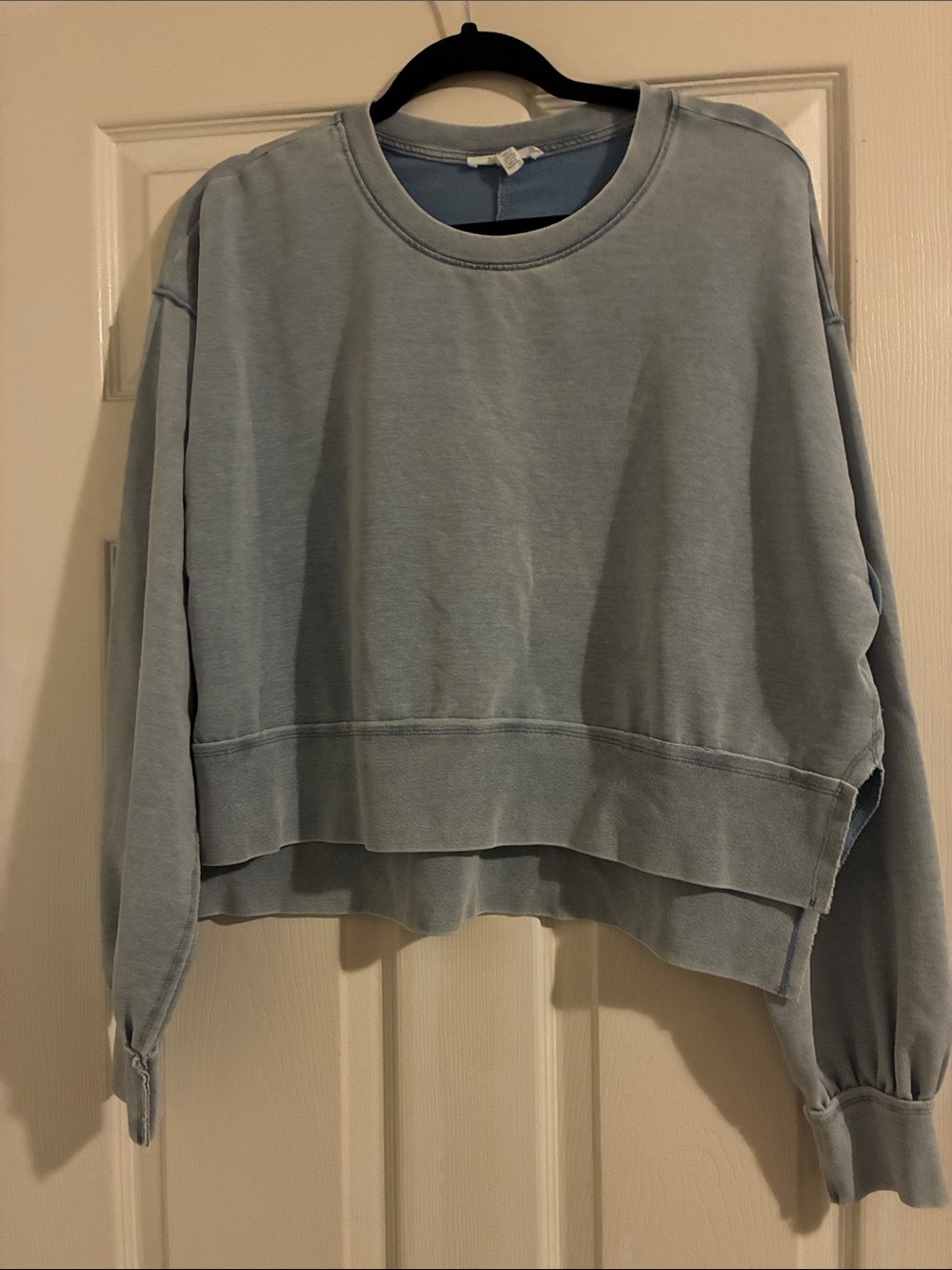 Splendid bleached indigo Cropped Sweatshirt